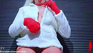 Blonde mature's natural tits and hairy pussy make me crave her clit