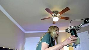 sexy tanned milf shakes perfect big ass bends over spreads teasing endlessly