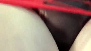 Riding crop snaps across her huge tits ass and curvy body in softcore spanking