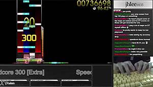 jhlee0133 crushes osu mania speedcore at 300 dt with 95.06 score