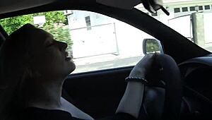 Blonde Vicky Vixen slurps huge black cock at gloryhole! Cum facial blast