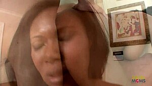 ebony goddess jessica dawn tittyfucks jerks and takes facial from white cock interracial