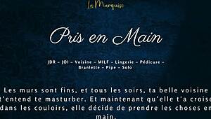 French milf neighbor grabs controls strokes teases in hot audio porn session