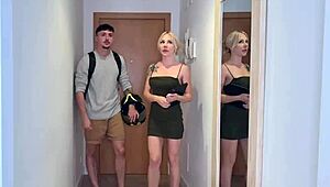 real estate agent anal creampies slut while girlfriend waits downstairs