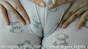 cameltoe in pajamas got me so wet i had to spread my juicy latina pussy lips and squirt all over