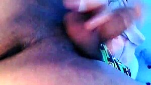 Trans Shemale Strokes Cock Solo in Crossdressing Frenzy