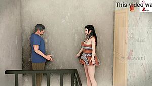 office boy bends jasmine over desk for hard doggystyle fuck