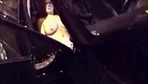 BUSTY MILF FINGERS WET PUSSY IN PUBLIC CAR RIDE