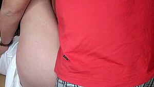 Watch my foster stepmom beg for my load deep in her shaved pussy