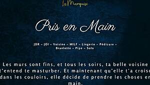 French milf neighbor grabs controls strokes teases in hot audio porn session