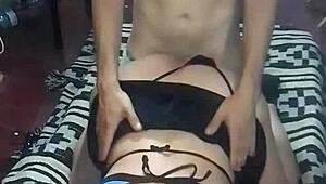Policewoman Fucks Stranger After Party In Thong Panties