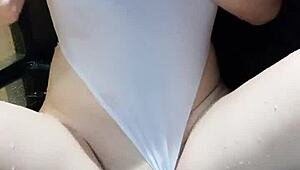 china's cutest babe caresses her big perky tits sensually