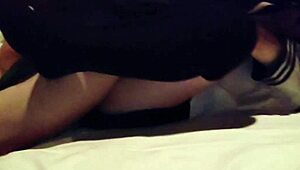 Petite Maid in Miniskirt Sucks Cock Then Gets Creampied by Friend