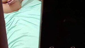 caught this horny milf shoving toy deep in her ass then i filled it with cum