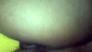 latina wife rides dildo to intense orgasm in bed