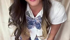 Hot damn! bitchy black gal japanese shemale schoolgirl dildos tight holes wildly!