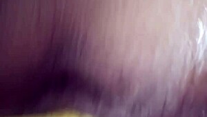 latina wife rides dildo to intense orgasm in bed