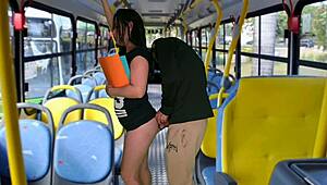 imagine hot teen student groped hard on public bus ride! 😈
