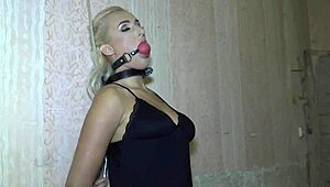 bound sub dominated rough pussylicked gagged choked humiliated