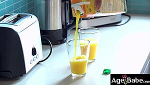 oh grandma jennyfer's blowjob distracts rob with those natural tits 😘💋