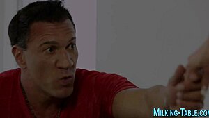 masseuse babe's face drips with hot facial cum in lingerie