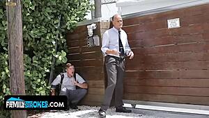 dad kicked him out but stepsis pussy is open for stay