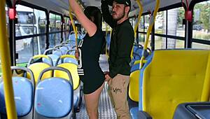 imagine hot teen student groped hard on public bus ride! 😈