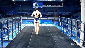 hot chicks from ornamental diving flaunt perfect asses and bodies