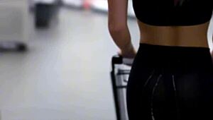 ai generated cum dripping down tight leggings