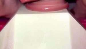 Wow! Tiny Redhead Rides Fence Post Cock Hard!