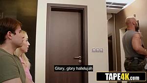 Old soldier, can you dominate your son's hot blonde 18+ girlfriend like this?!