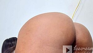 Stepdad can't resist stepdaughter's huge ass fucks it hard and licks deep