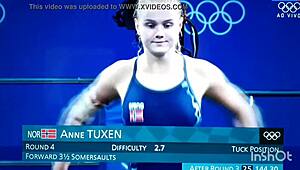 hot chicks from ornamental diving flaunt perfect asses and bodies