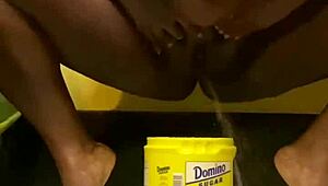 ebony bbw unleashes kinky golden shower fetish in wild watersports