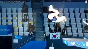 hot chicks from ornamental diving flaunt perfect asses and bodies