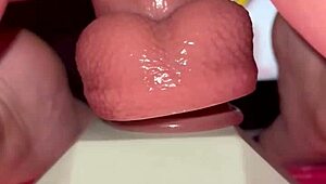 Wow! Tiny Redhead Rides Fence Post Cock Hard!