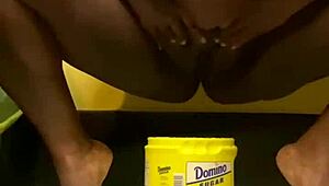 ebony bbw unleashes kinky golden shower fetish in wild watersports