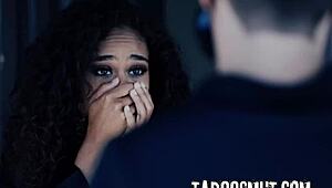 whoa cheating ebony milf rides delivery boy's big black cock deep 😍 doggystyle cowgirl deepthroat affair!