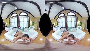 vrhush cali carter's big booty slammed pov with cumshot swallow