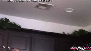 hey, check out sofie marie teasing her amazing milf tits in the kitchen