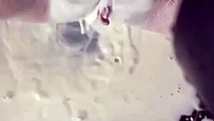 Teen arabian snowwhite from la strips teases masturbates dances squirts in shower compilation