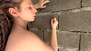 College teens fuck mmf in abandoned house. Guys feed cum to her mouth.