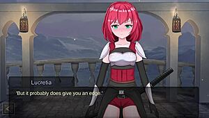 bound futanari slave gets oily massage in bondage realm game