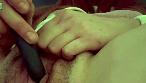 This Italian milf's swollen shaved pussy pumps solo when super horny