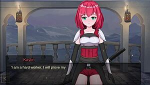 bound futanari slave gets oily massage in bondage realm game