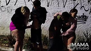 milfs going wild in the alley getting pounded by favela studs 😜🍆 full vid on x-red