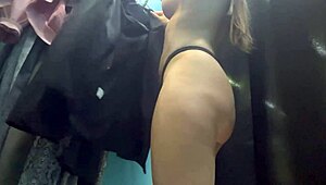 russian milf big boobs nipples changing dressing room public sexy