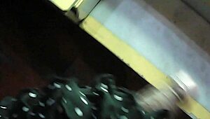 Faggot spots drunk marica wife, strips her leggings and pounds curvy fat tits