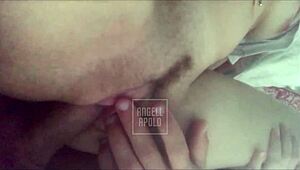 Daddy Leaves and I Fuck Tiny Stepsis Blue Eyes Small Waist Submissive Creampie Inside!