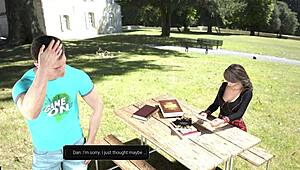 vlogger teases big tits before wild fucking and massive cumshot finish